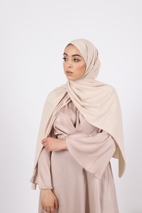 Hijab soie de medine nude