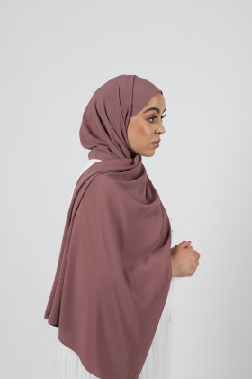 Medina silk hijab purple color for veiled woman