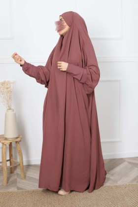 Jilbab 1 piece lycra sleeves tighten