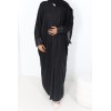 Abaya Bahrein Mani noir