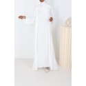 Abaya Dubai Basma 3 pieces white