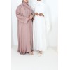 Abaya Dubai Basma 3 pièces violine