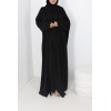 Abaya Dubai Basma 3 pièces noir