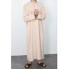 Saudi thobe man 2023 nude color ideal ramdan or eid for party