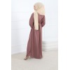 Traditional floral plum dress