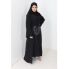 Abaya Dubai de luxe pour femme musulmane couleur noir