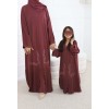 Abaya mother-daughter dubai plum, for an eid el Iftar outfit 2024
