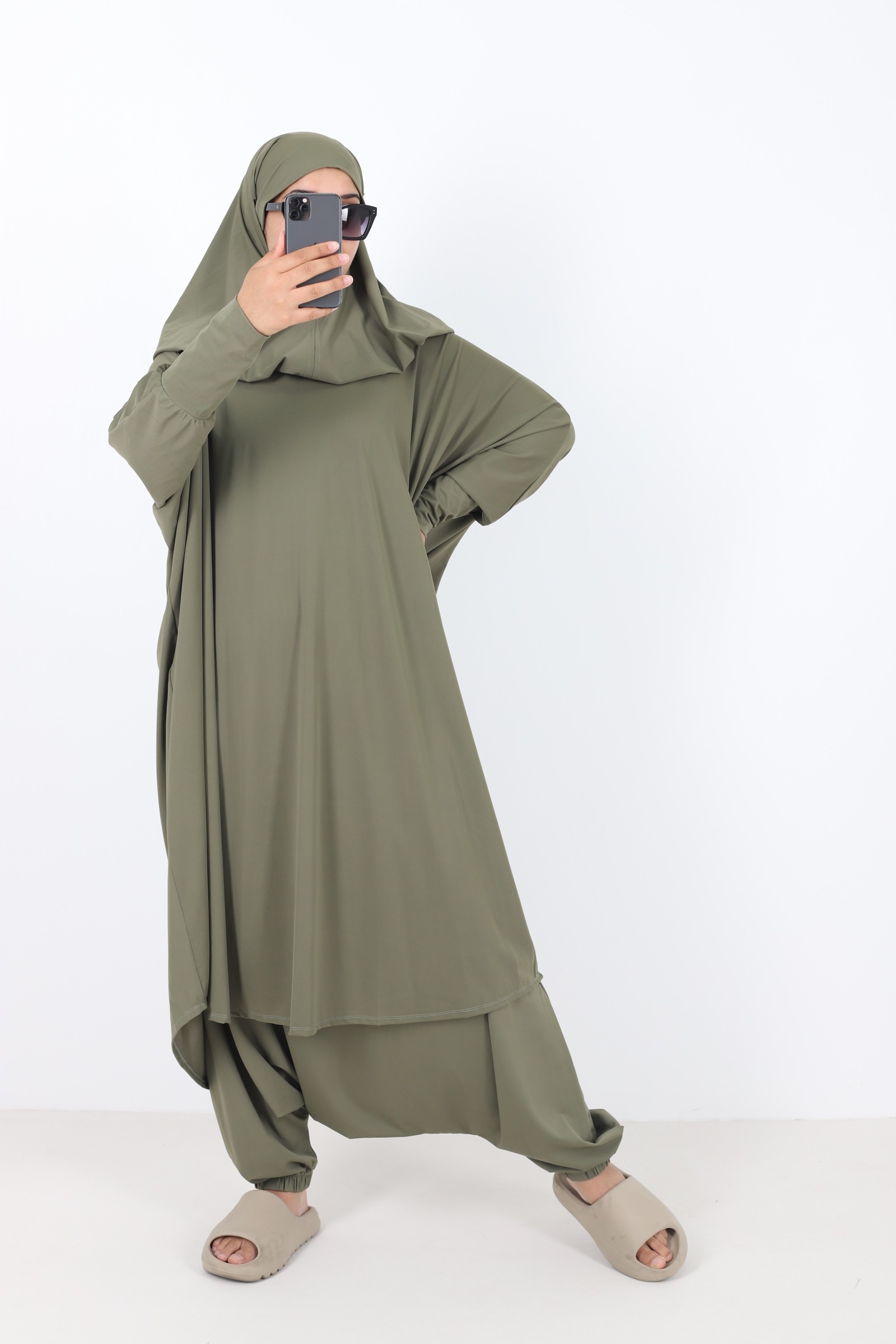 Jilbab de bain vert clair burkini jilbab