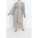 Linen Korea set Light grey