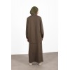 Set woman veiled skirt khaki, hijeb woman 2023