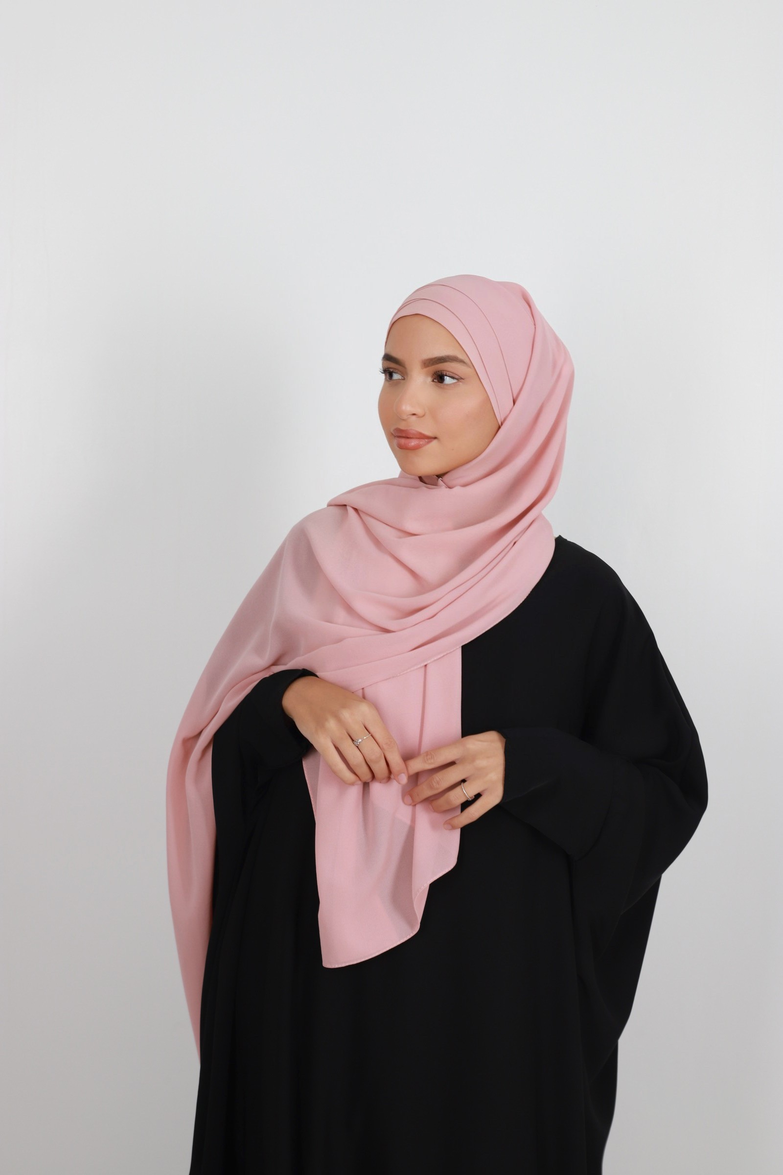 Hijab muslin flamingo color for Muslim women