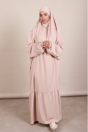 One-piece medina silk jilbab