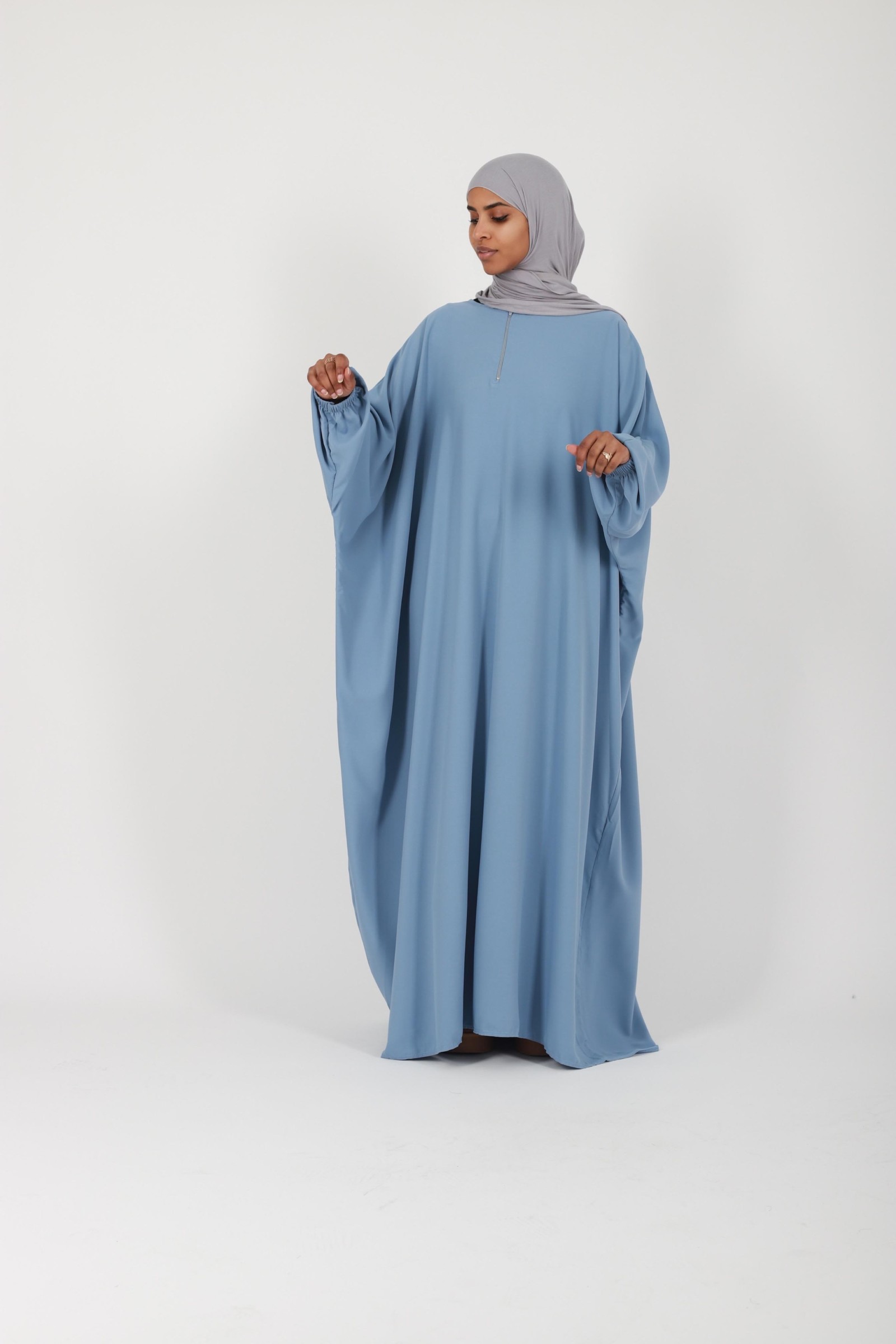 Abaya papillon femme musulmane longue mastour facilite l'allaitement