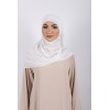 Hijab à enfiler mousseline blanc