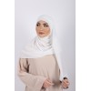 Hijab à enfiler mousseline blanc