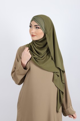 Hijab a enfiler bonnet olive
