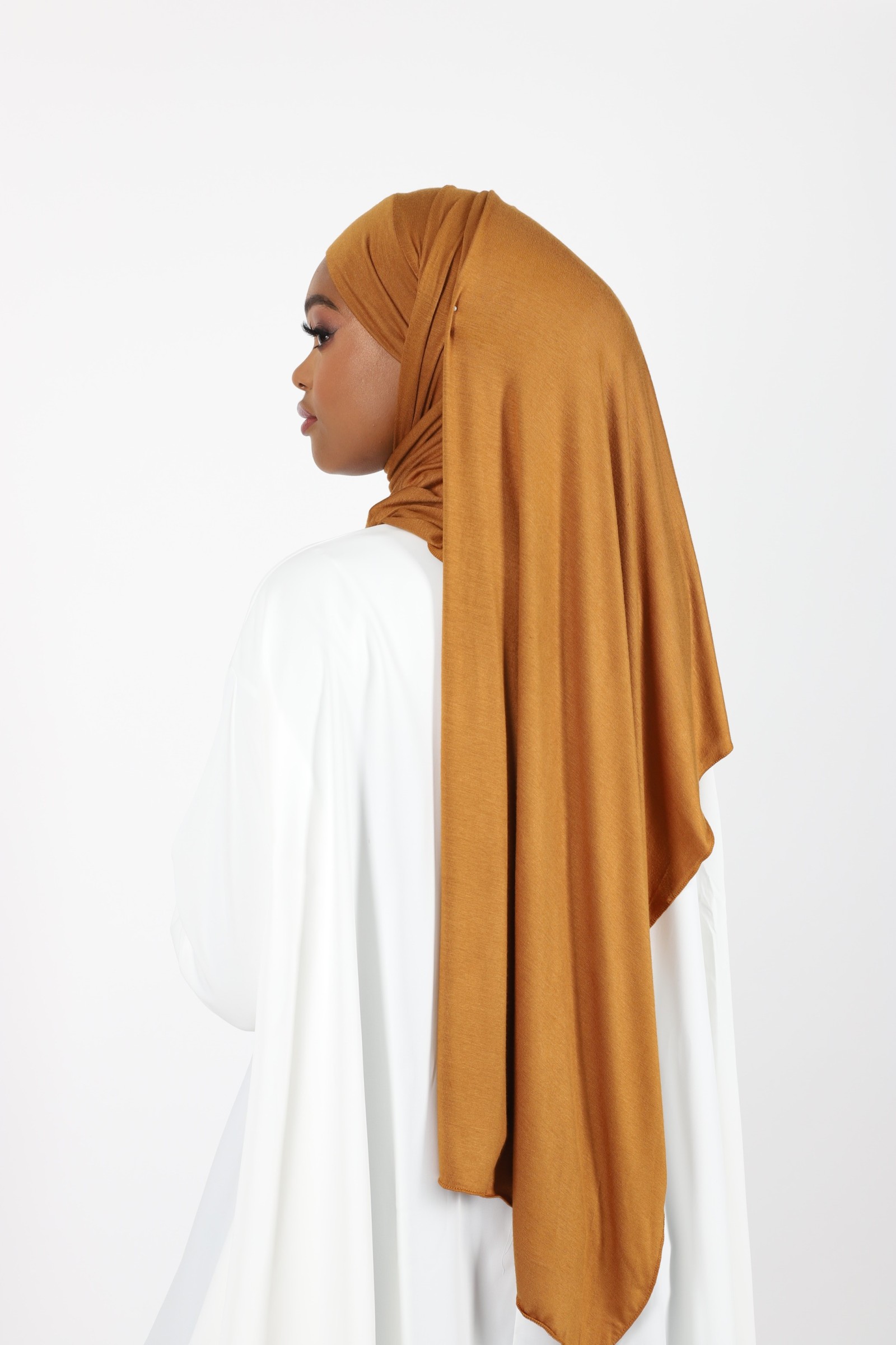 Hijab a enfiler moutarde