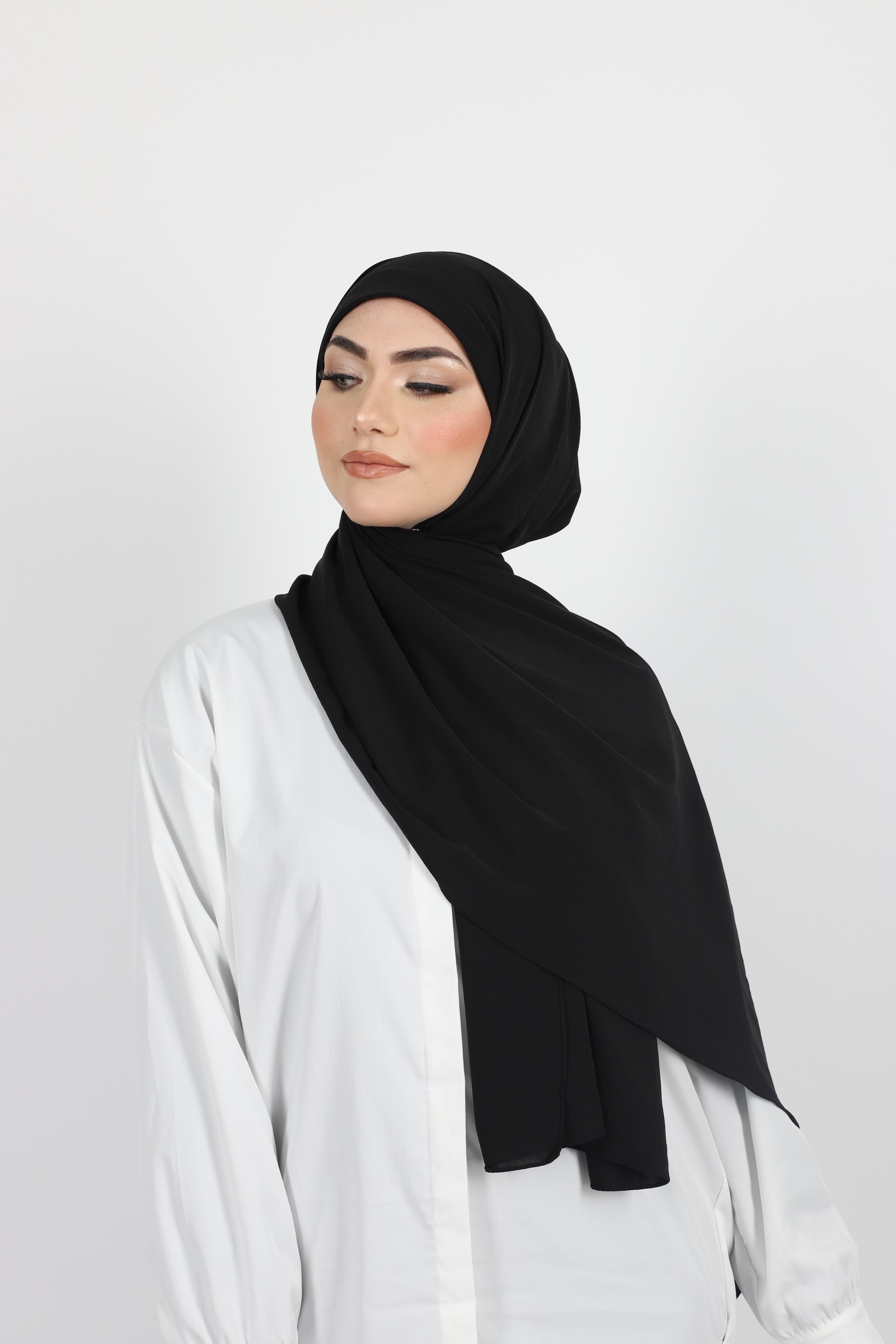 Hijab enfilable noir