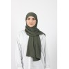 Hijab enfilable olive